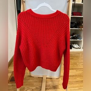HM red knit sweater